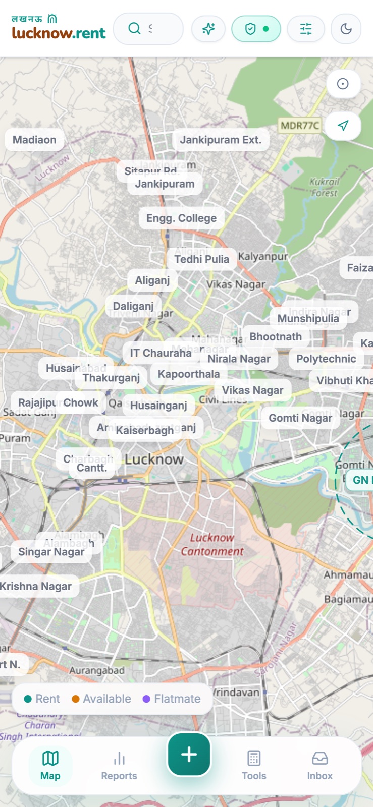 Lucknow.rent rent map